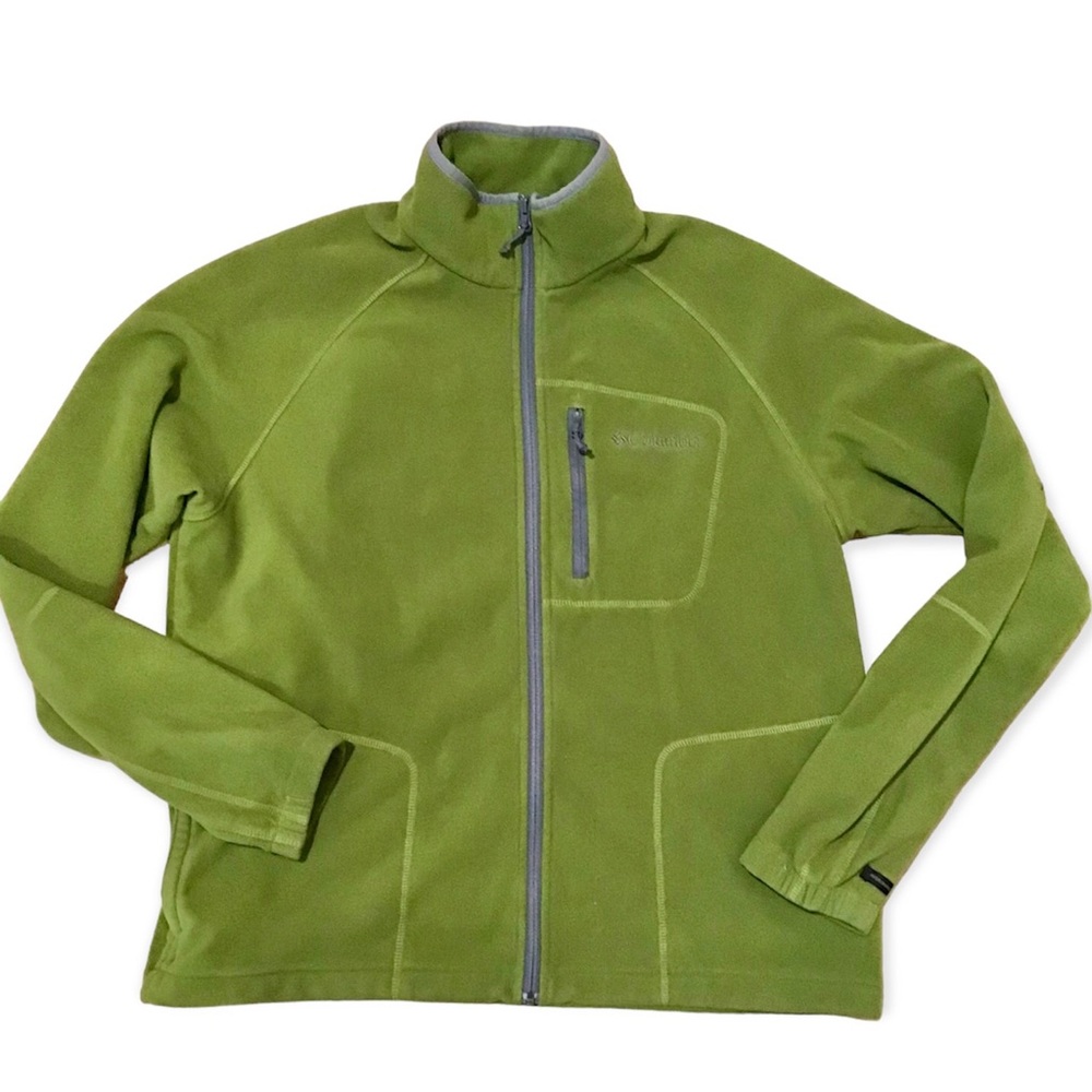 COLUMBIA | Interchange Fleece Jacket Full Zip Green Large